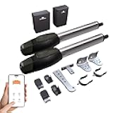 TMT Mastiff 400 Dual Automatic Gate Openers Up to 8ft and 772lb Heavy Duty Swing Gate, Gate Openers with Remote Complete Kit, Electric Gate Opener for Driveway with Powerful Motor (APP Compatible)