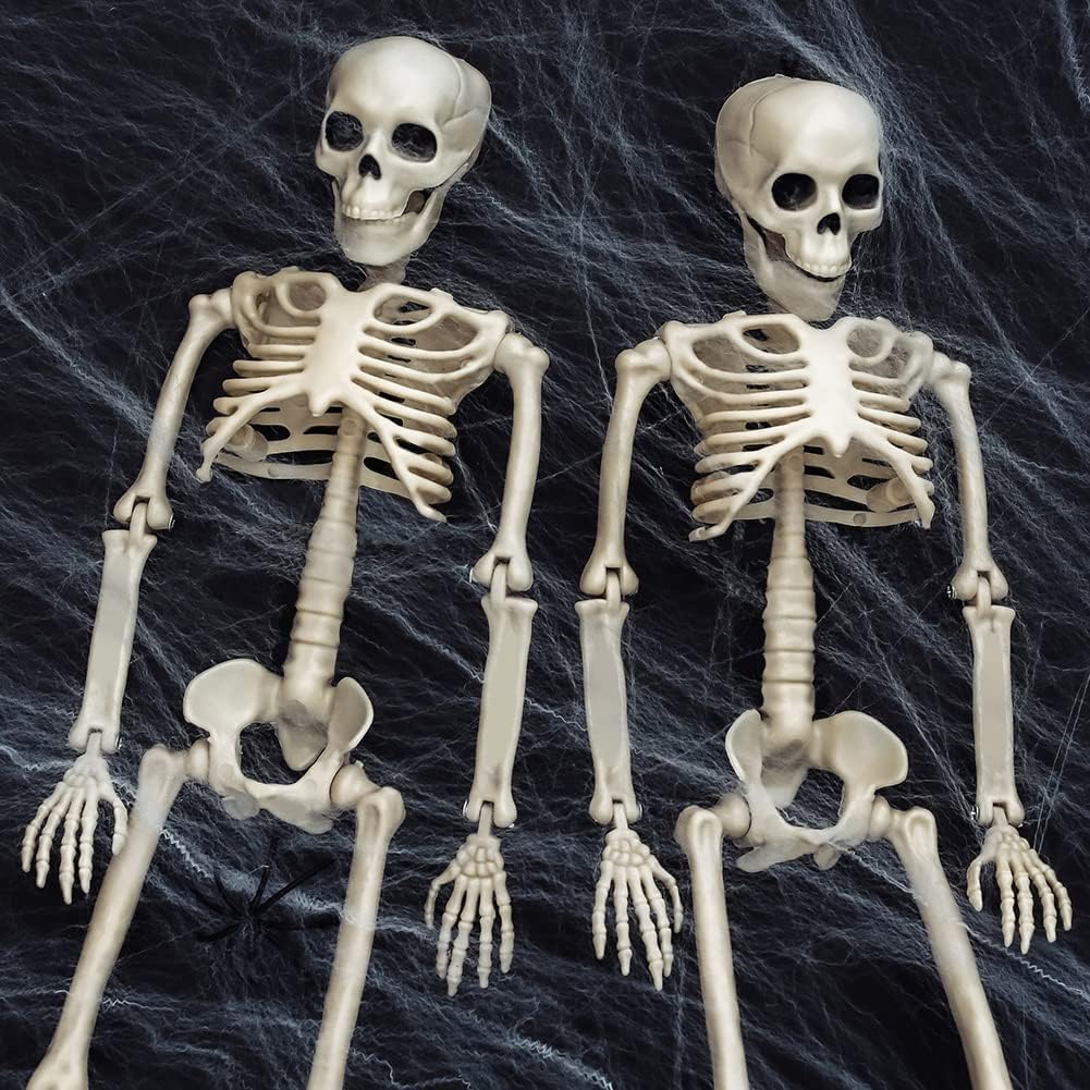 Mini szkielet, 40 cm, zestaw 5 szt., dekoracja na Halloween, akcesoria do nawiedzonego domu, straszne akcesoria na Halloween