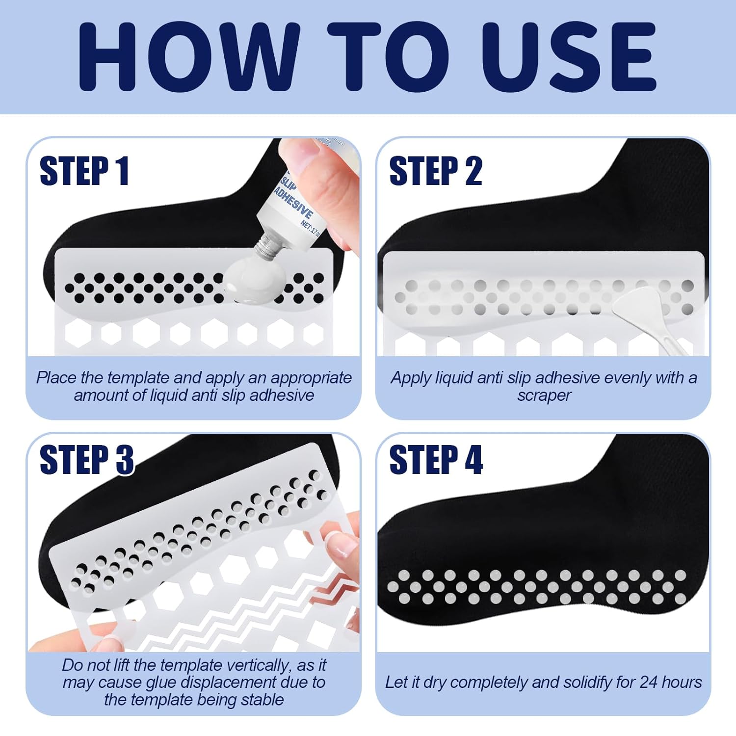 Anti Slip Sock Glue, 3.4 Oz Fabric Paint for Non-Slip Socks, Transparent Washable Non-Slip Adhesive, Suitable for Socks, Floor Mats, Blankets, Hangers, Etc