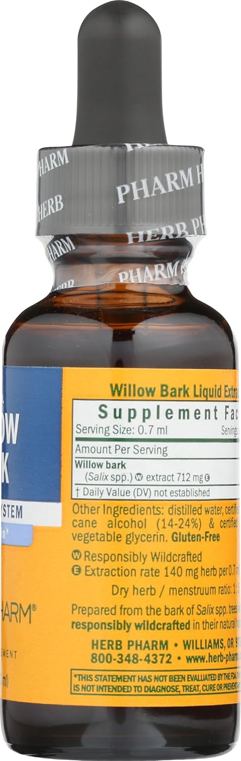 Herb Pharm Willow Bark Liquid Extract for Minor Pain - 1 Ounce (DWILL01) - Image 7