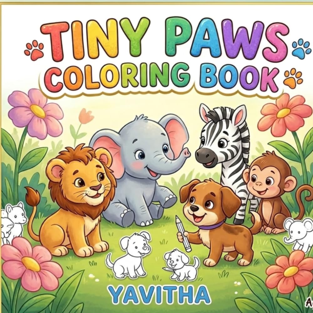 Tiny paws coloring book