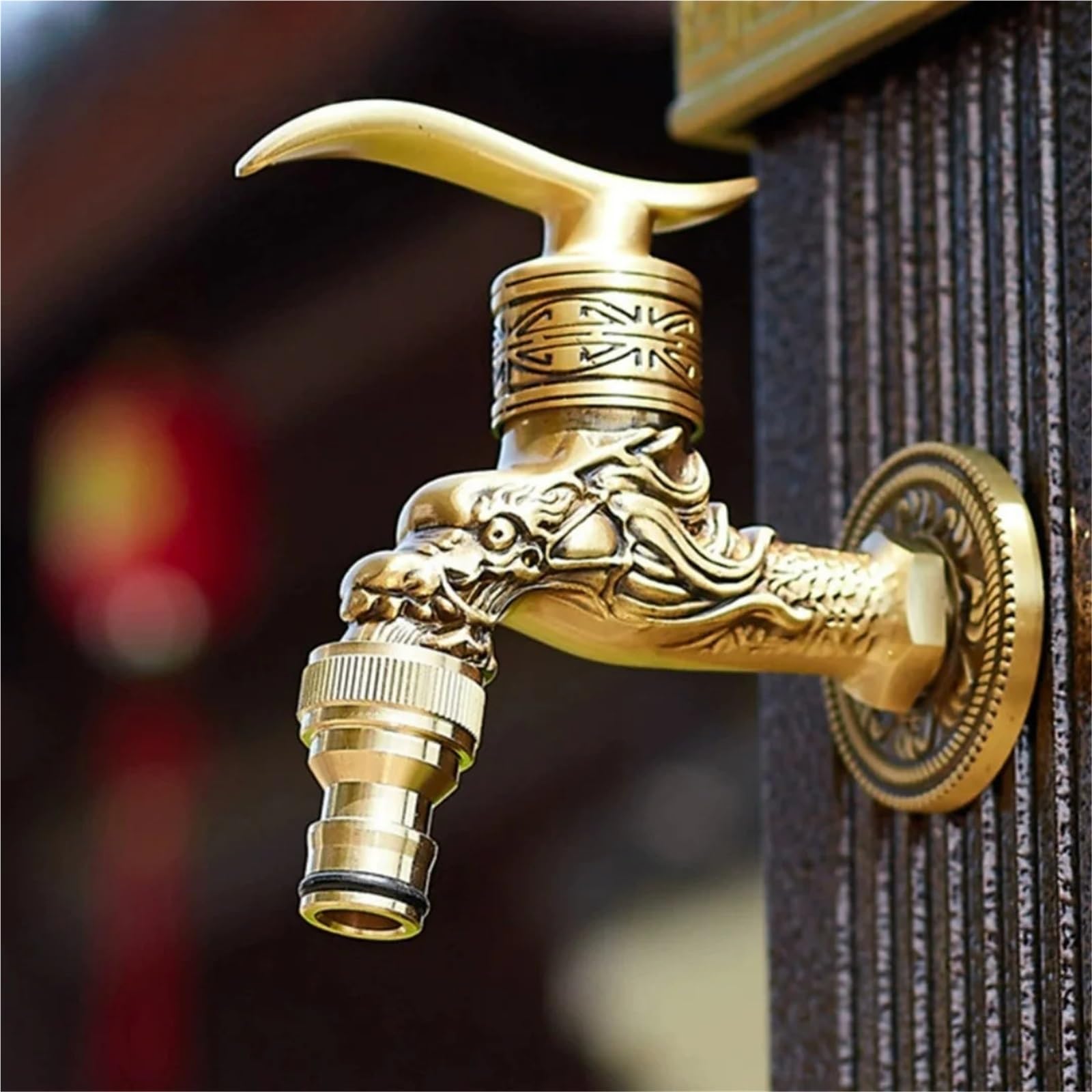 Wasserhähne im Freien Bibcocks Wasserhahn, Waschmaschine, Gartenhahn, Messing, Drachenmopp, for den Außenbereich, kalt(Short C)