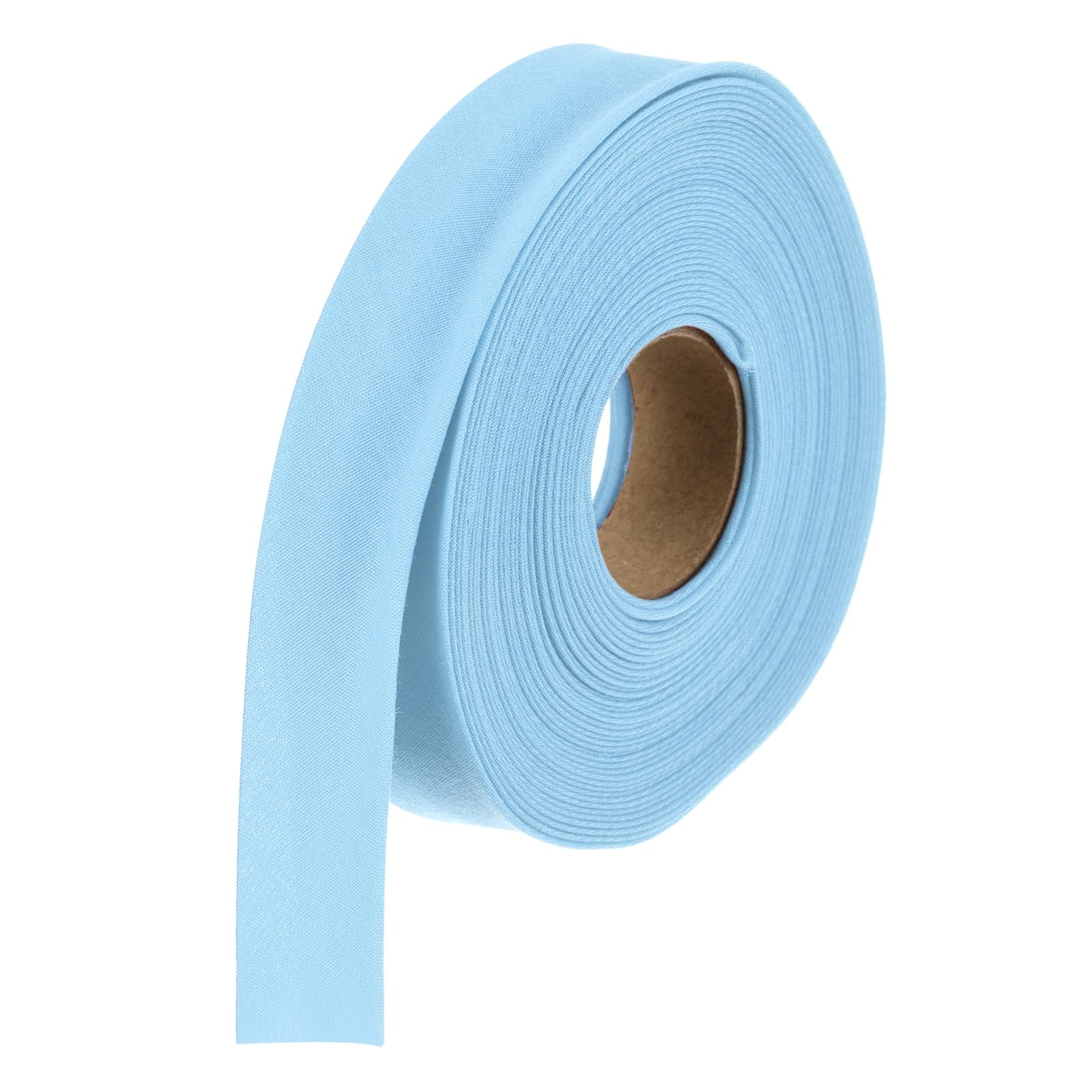 sourcing map 5/8 Inch Double Fold Bias Tape Polyester Continuous Bulk Bias Tape for Sewing Seaming Quilting Hemming Binding Crafts (Light Blue 10 Yards)