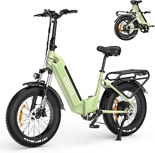 ESKUTE Star Electric Folding Bike 20" x 4.0" Fat Tires, 250W Hub Motor, 36V 25Ah Internal Battery, Up to 80+ Miles, Shimano 7 Gear, Max Speed 15.5mph, Foldable Electric Commuter Bikes for Adults