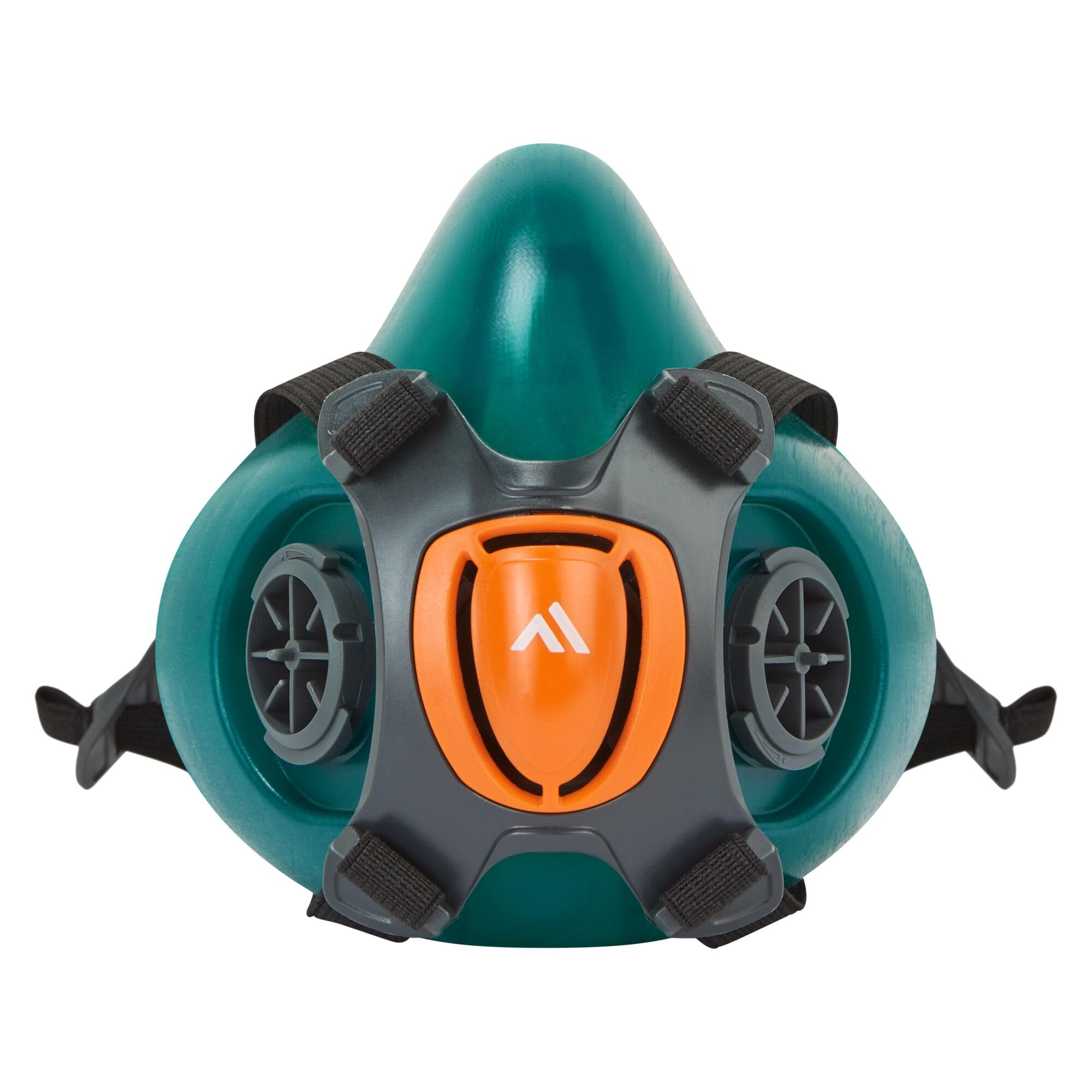 Portwest P431 Silicone Half Mask Reusable Respirator Dual Bayonet Filter Connections Adjustable Strap Lightweight Comfortable CE Certified PPE, Blue, M/L