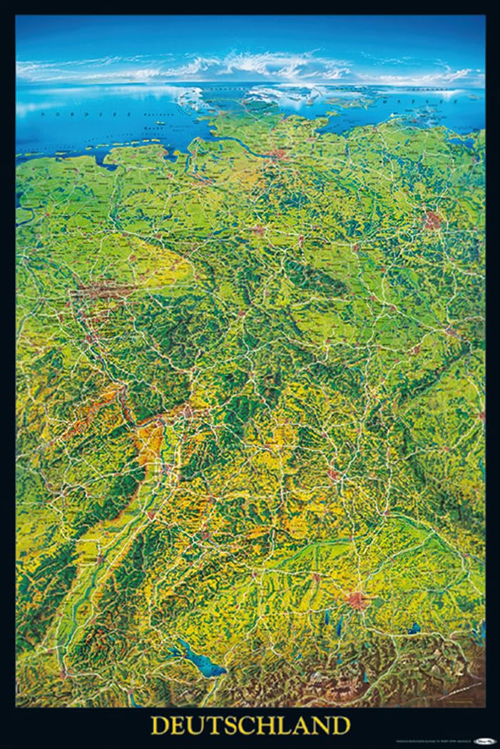 MAP OF GERMANY POSTER (61cm x 91,5cm)