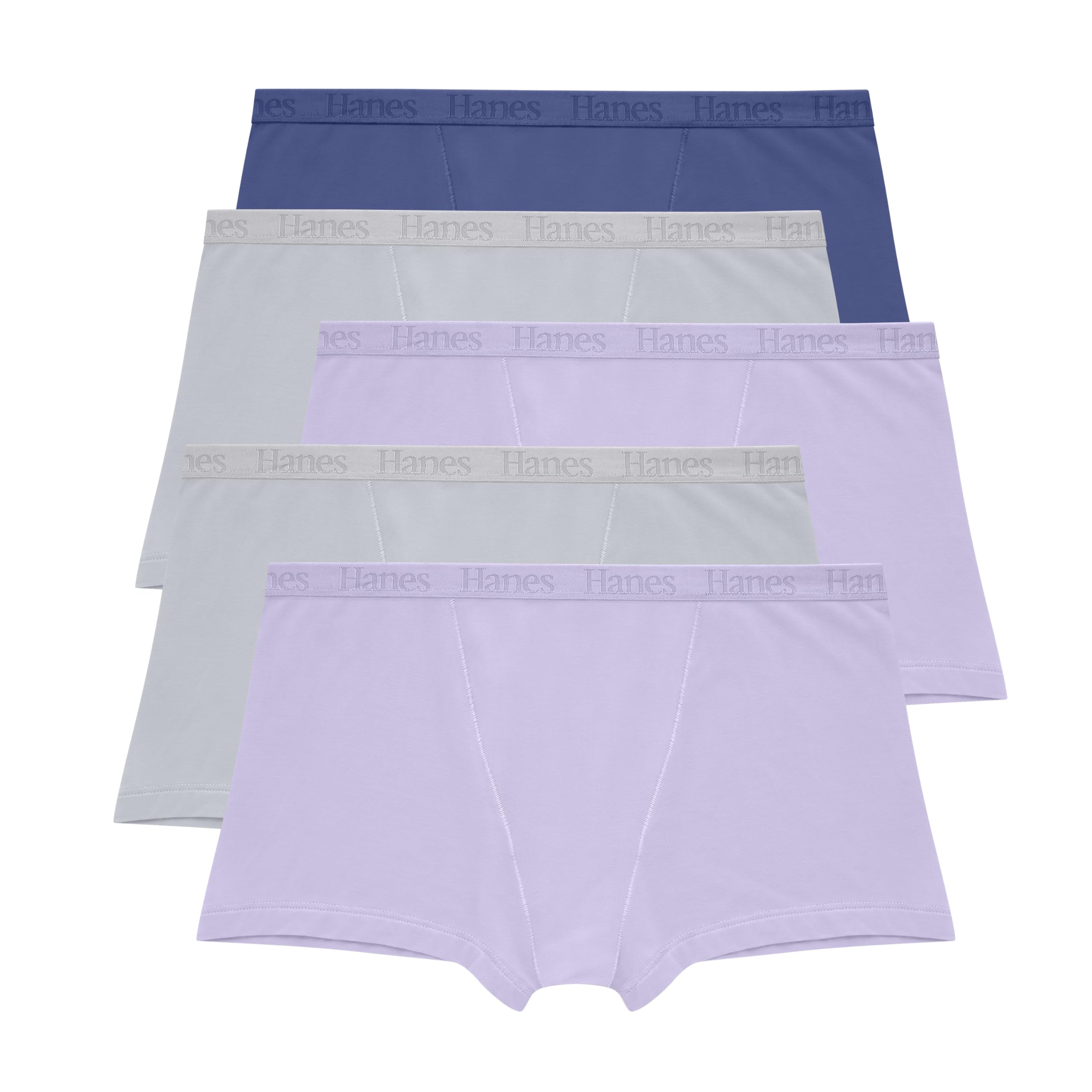 Hanes Supersoft Women's Bamboo Underwear Boxer Briefs Pack - Comfortable Viscose Panties for Everyday Wear - 5-Pack Set