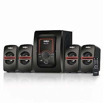 FRONTECH SW-0152-4.1 Channel Speaker System | Bluetooth 5.0-70W Output, USB|BT|FM Support|LED Display, Black