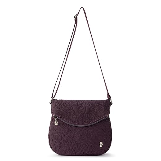 Sakroots Foldover Crossbody Bag in Eco-Twill with Adjustable Strap, Rainbow Wanderlust