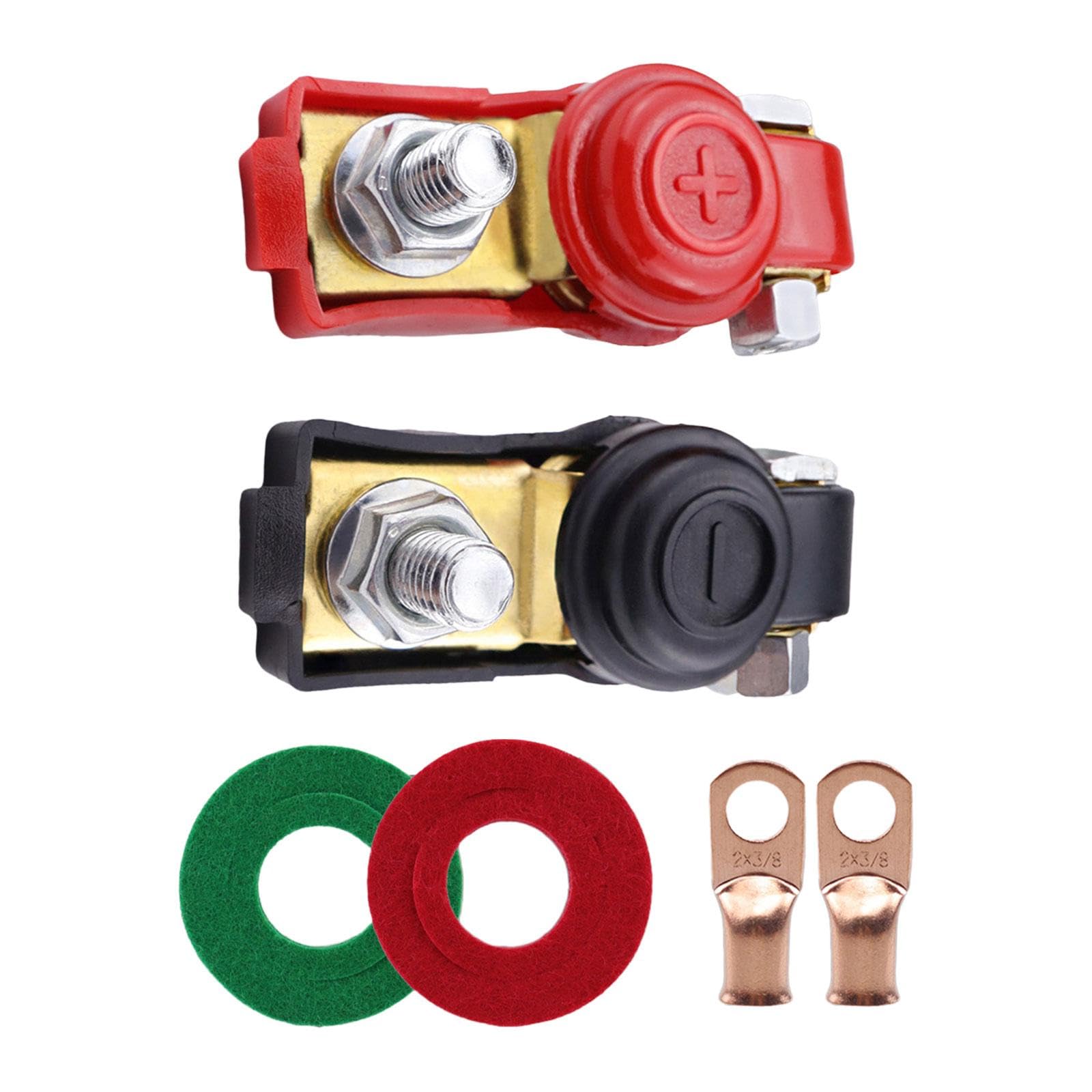 2X Terminals Clamp Top Post Boat Motorcycle Car RV Battery Connector-image-5