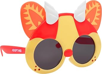 Sun-Staches Adopt Me! Strawberry Shortcake Bat Dragon Sunglasses | Official Adopt Me! Costume Accessory | UV400 | One Size Fits Most Kids