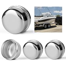 4 Pcs 1.98" Trailer Axle Dust Caps Hub Bearing Dust Cap Bolt Metal Trailer Axle Wheel Bearing for Most 2000 to 3500 Pound Axles Dexter EZ Lube Trailer Camper RV Boat Wheel Center Grease Cover
