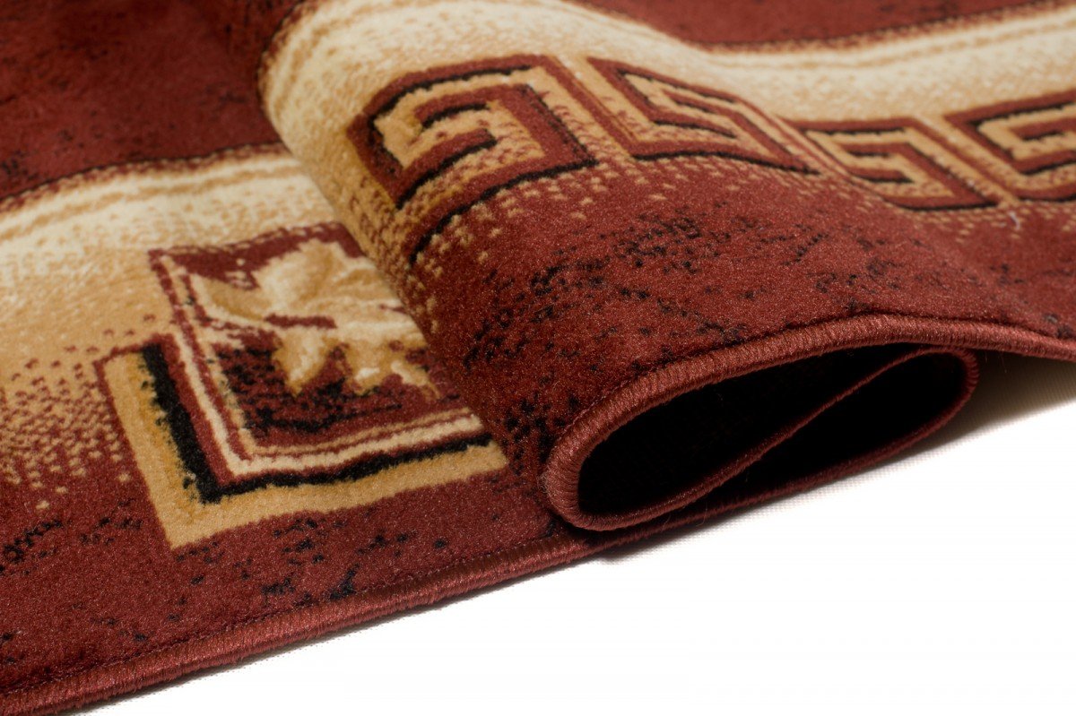 Grand Tapis De Salon - Marron Brun - Parfait Pour La Chambre - Design Classique - Motif Clé Grec - Plusieurs Coloris & Tailles "VERONA " 140 x 200 cm