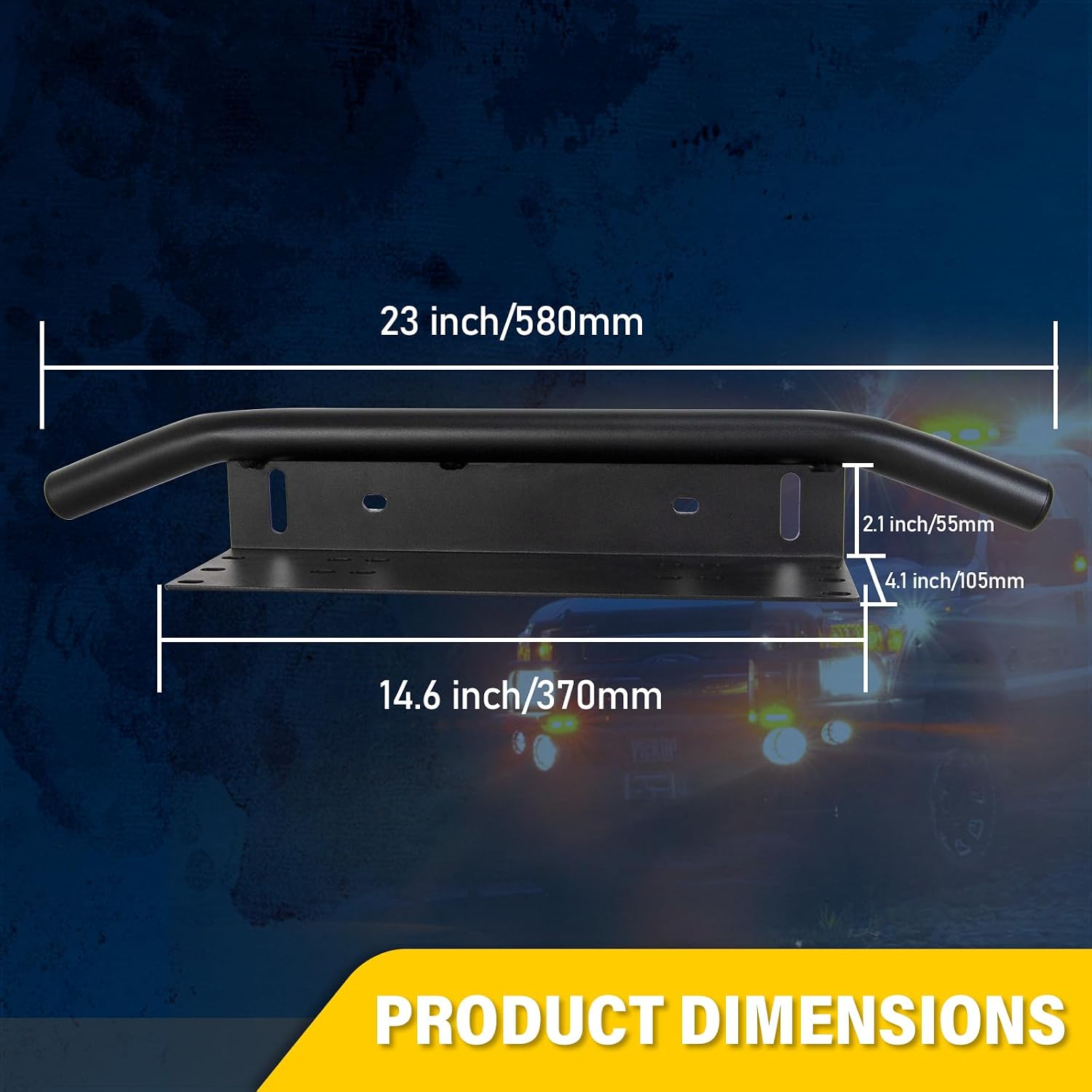RIGIDON 17Inch 252W Light Bar Triple Row Flood Spot Combo 23 Inch Universal Bull Bar Black Front Bumper License Plate Fog Light Mount Bracket with Work Light Wire Harness for Off Road ATV UTV Truck