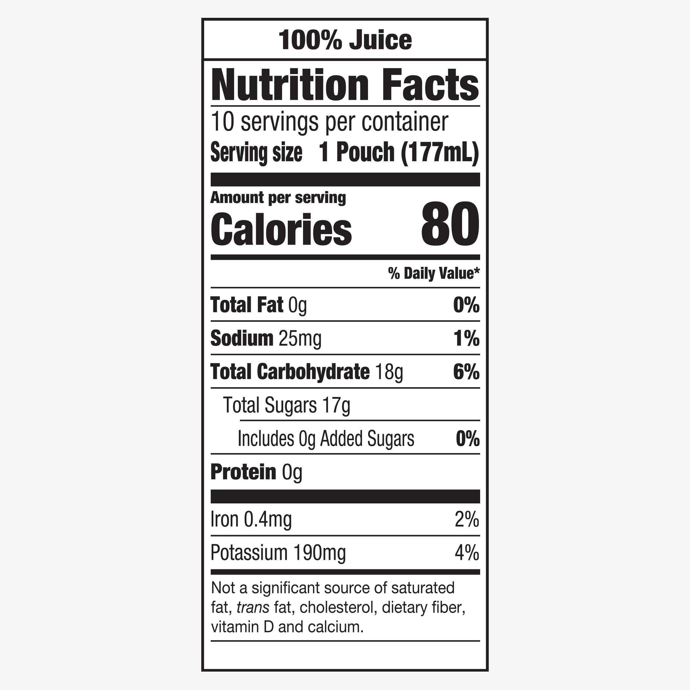 Capri Sun 100% Juice Fruit & Veg Juice Blend from Concentrate, 10 Pouches, for School Lunches and On-the-Go Hydration, Peach Mango Punch, All Natural Ingredients, Zero Added Sugars, 6 oz