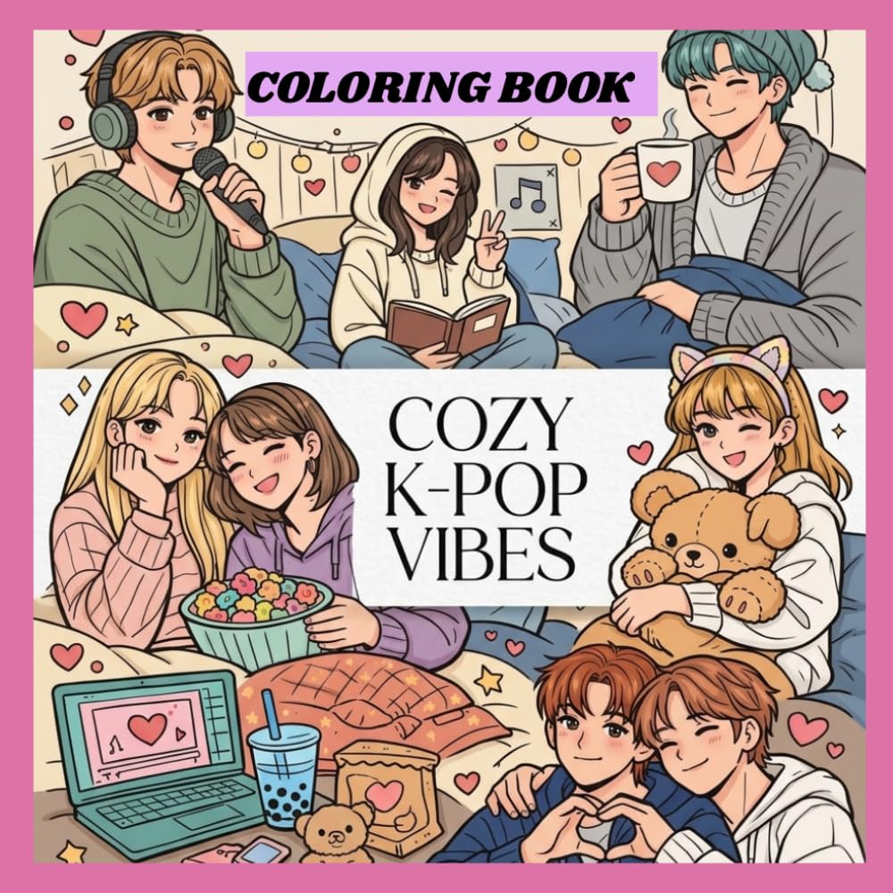 COZY K-POP VIBES: COLORING BOOK