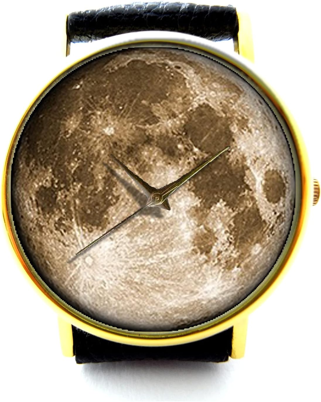 HandmadeFull Moon Watch Moon Leather Watch Bracelet Watch Handmade Watch Genuine Leather Bracelet Watch P015