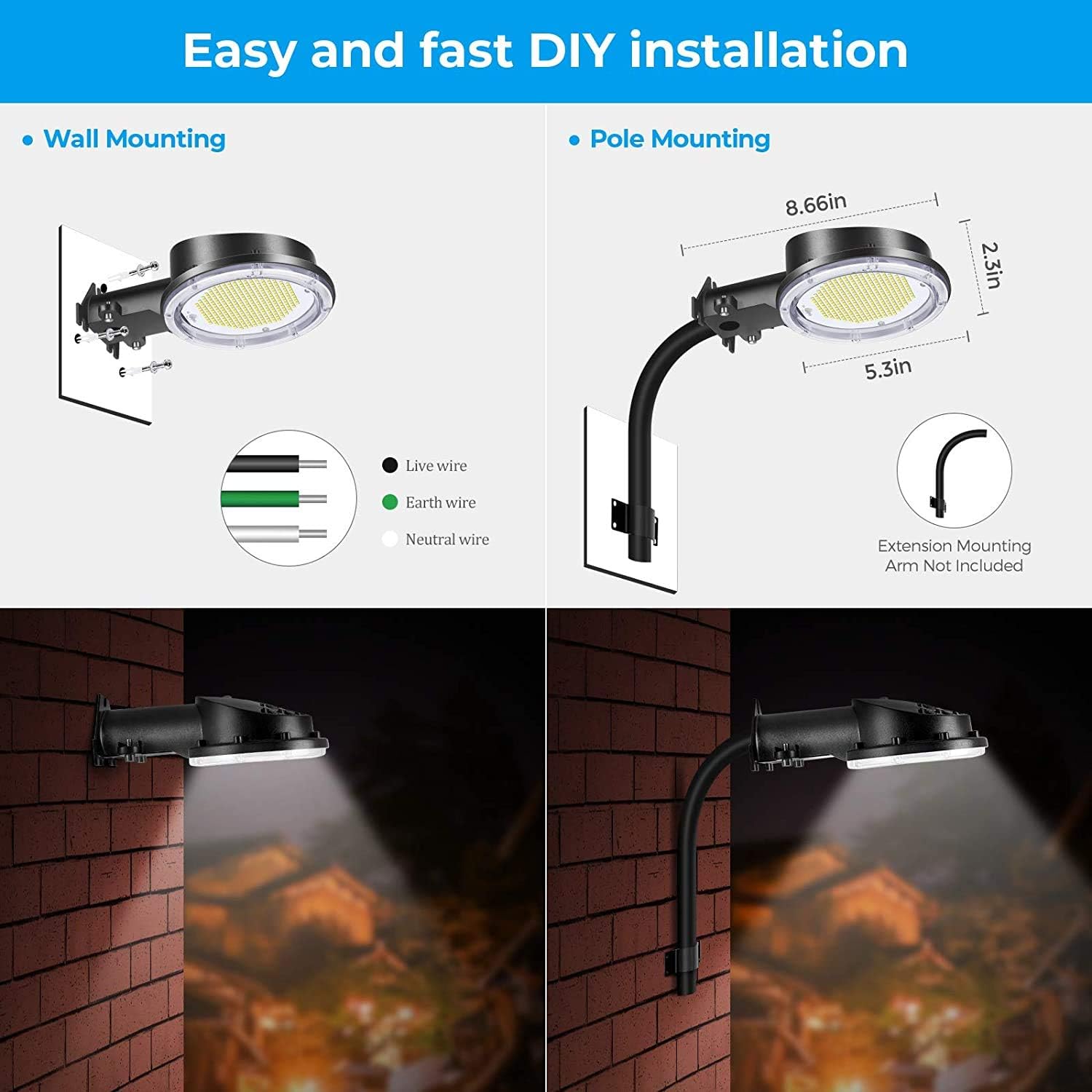 70% Off Discount LED Barn Light 120W, LUYIMIN 18000lm Dusk to Dawn Outdoor Lighting with Photocell (1200W Incandescent Equiv.) - Ultra Bright Yard Light, 5000K Daylight IP65 Waterproof for Outdoor Security/Area Light