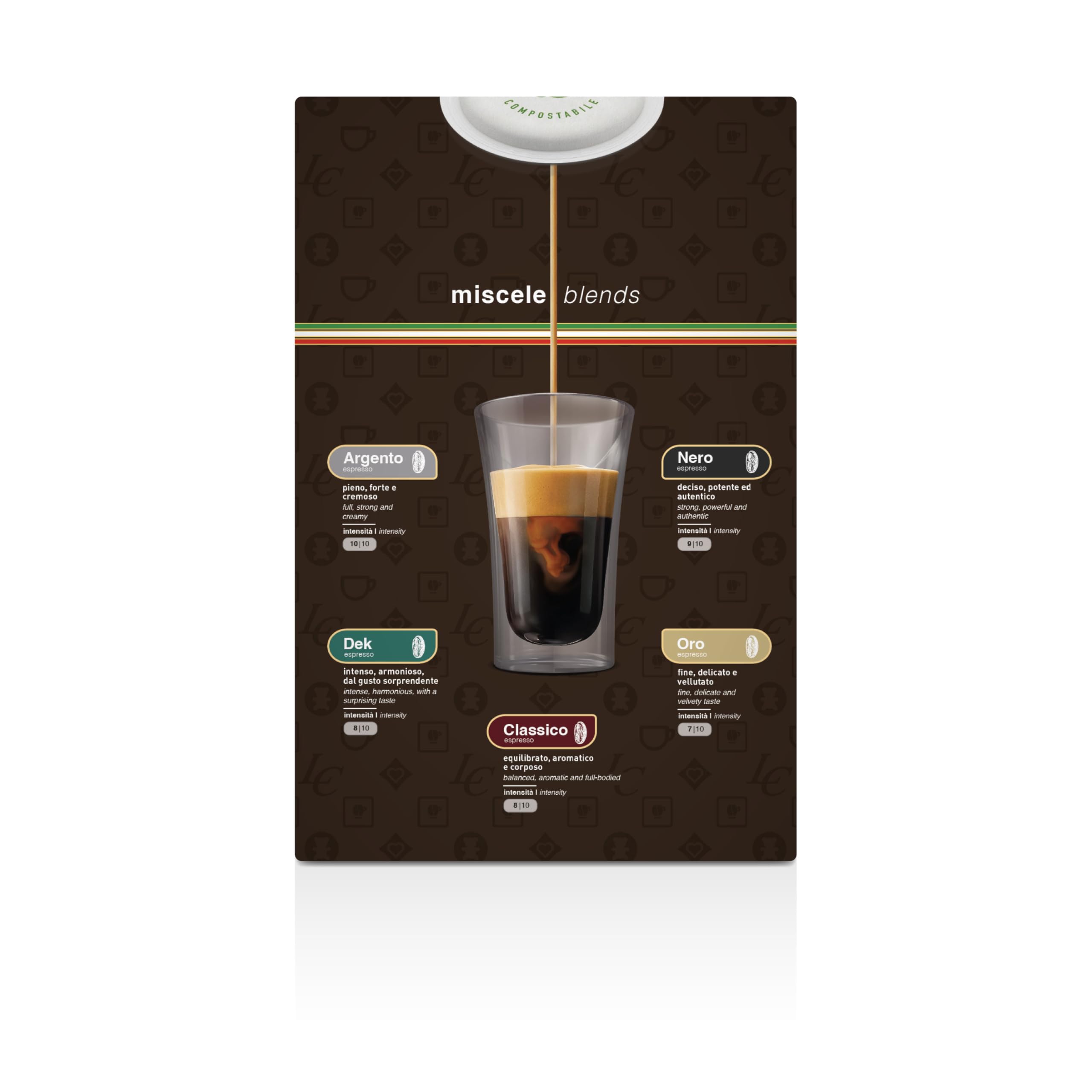 Caffe Lollo - Lote de 600 cápsulas compatibles de café mezcla clásica, 44 cm de diámetro