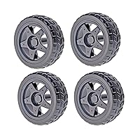 Vista 1 de 4PCS 2.559 in TT Motor Wheels Smart Car Chassis Robot Control remoto Ruedas de coche (negro)