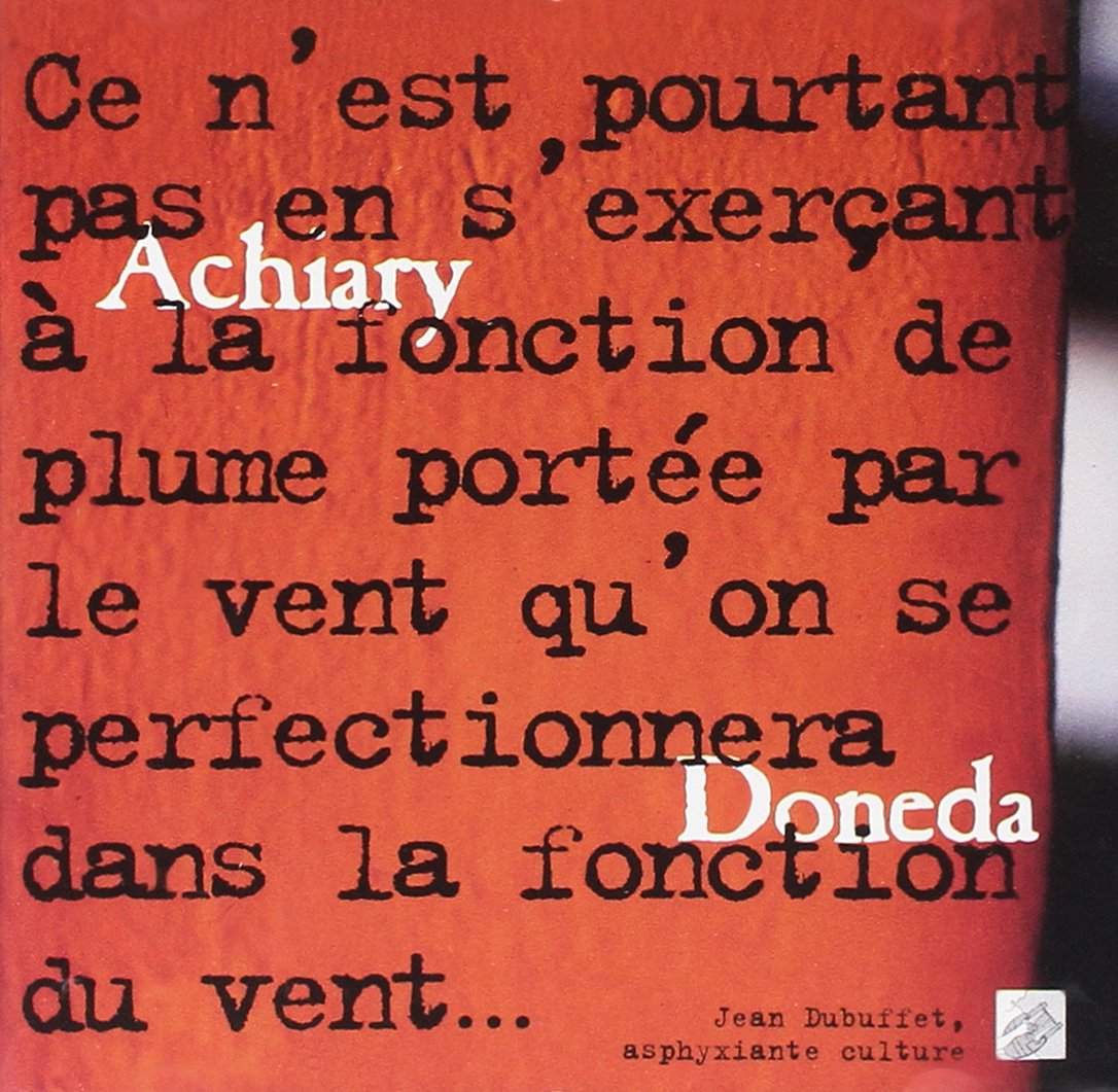 Ce N Est Pourtant [Audio CD] Achiary, Doneda