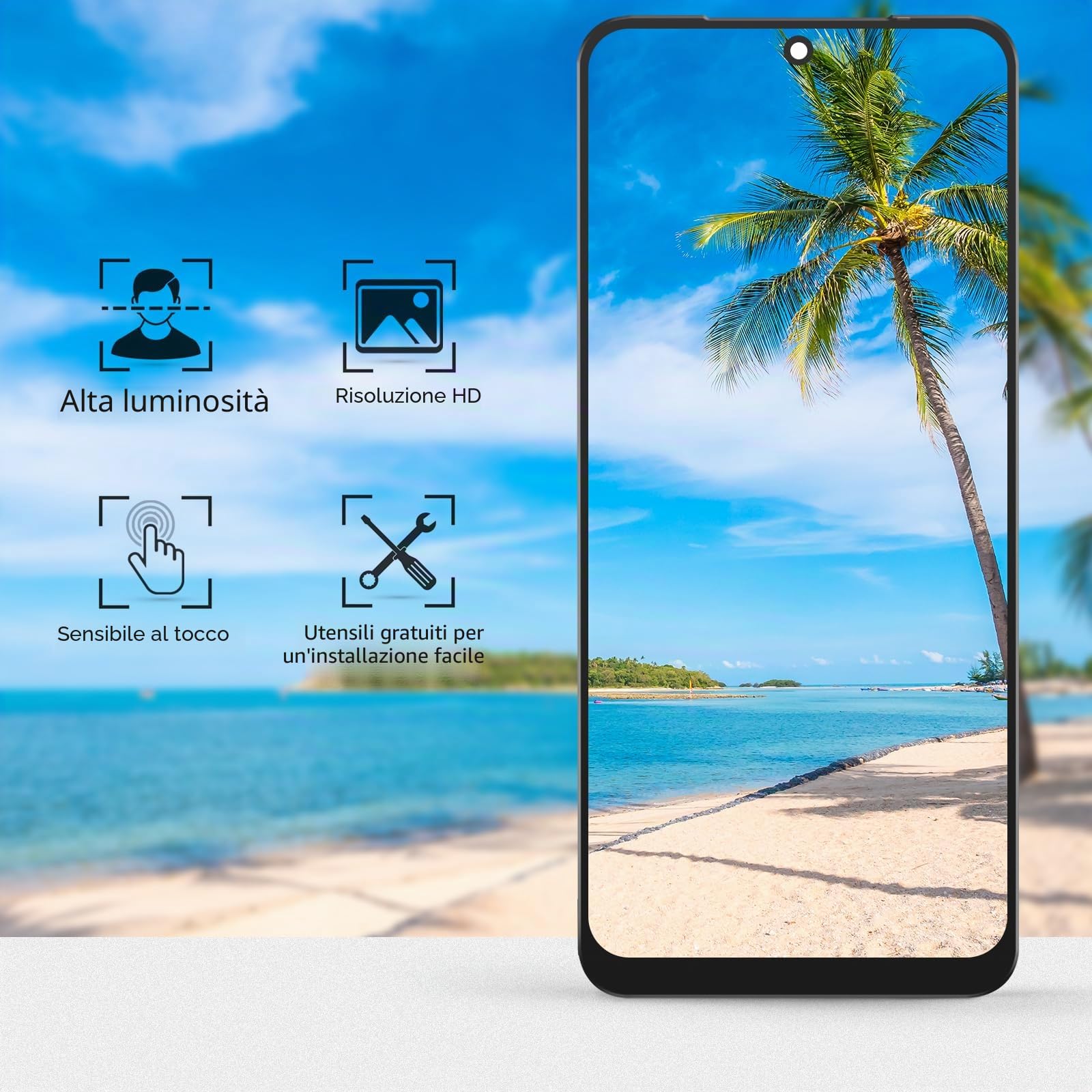 LCD Schermo per Redmi Note 11S 4G 2201117SG 2201117SI Display Touchscreen di Sostituzione del display per Xiaomi Redmi Note 11 2201117TG 2201117TI 2201117TY LCD con Strumenti di Riparazione(Nero)