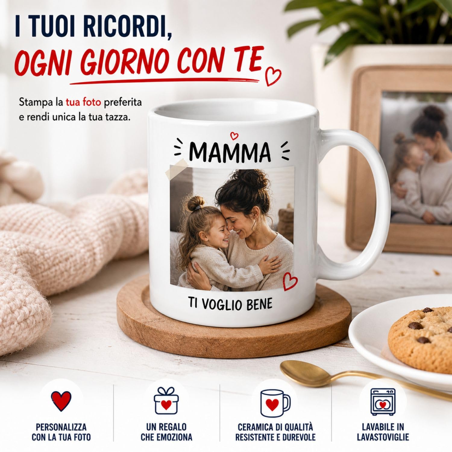 VENEZIANO Gruppo tazza in ceramica personalizzata - Made in Italy