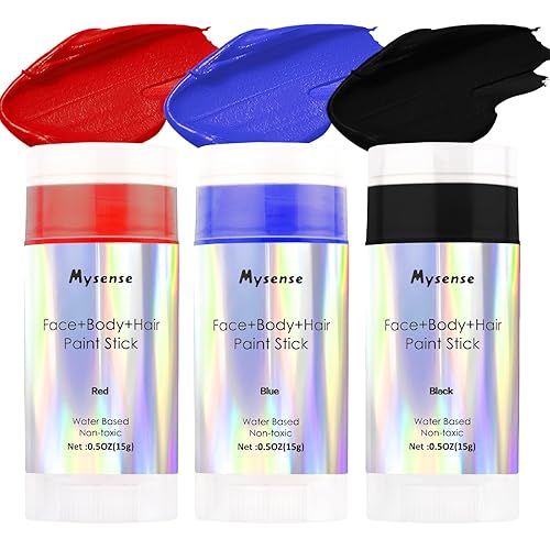 Miniatura 13 de Mysense Pintura en barra verde Yaxa para el cabello de cara y cuerpo, maquillaje de Halloween, Elphaba Witch Gamora, color de cabello temporal