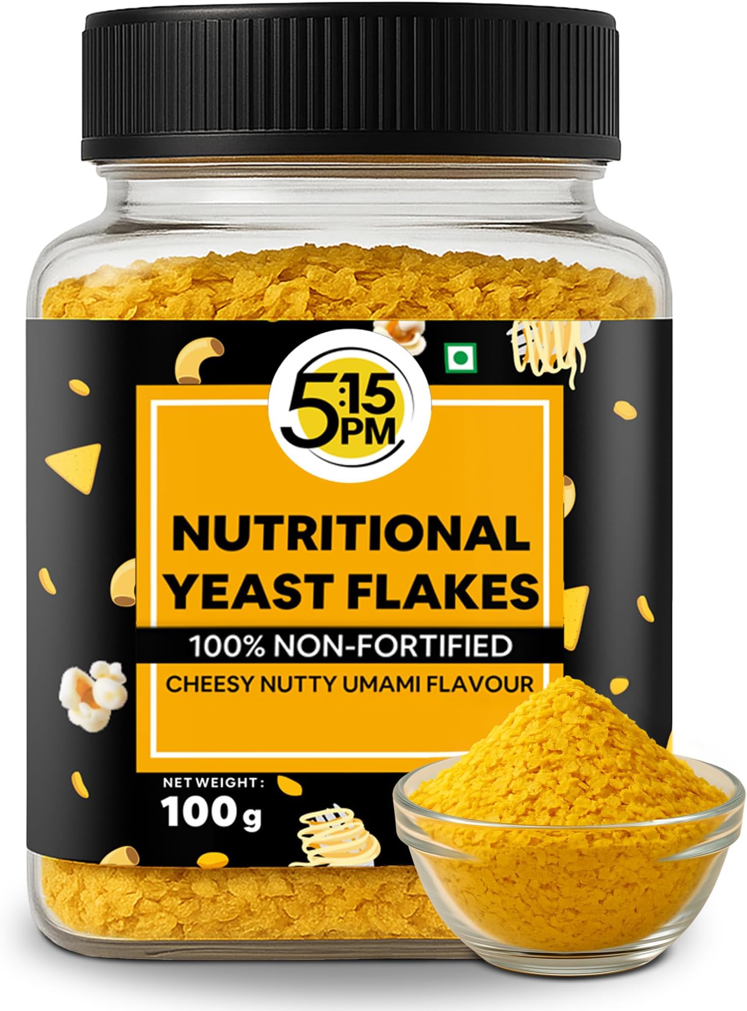 5:15 PM Nutritional Yeast Flakes Unfortified 100g | Nutritional Yeast Powder | Non-Fortified Flakes | Nutty & Cheesy Flavour Seasoning