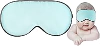 Vista 8 de Máscara de dormir de seda de morera con correa ajustable para niños, bonita máscara de ojos para dormir para recién nacidos, paquete de 2