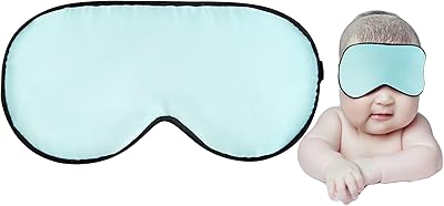 K meet Q Mulberry Silk Sleep Mask with Adjustable Strap for Kids,Cute Sleeping Eye Mask for Newborns, 1 Pack