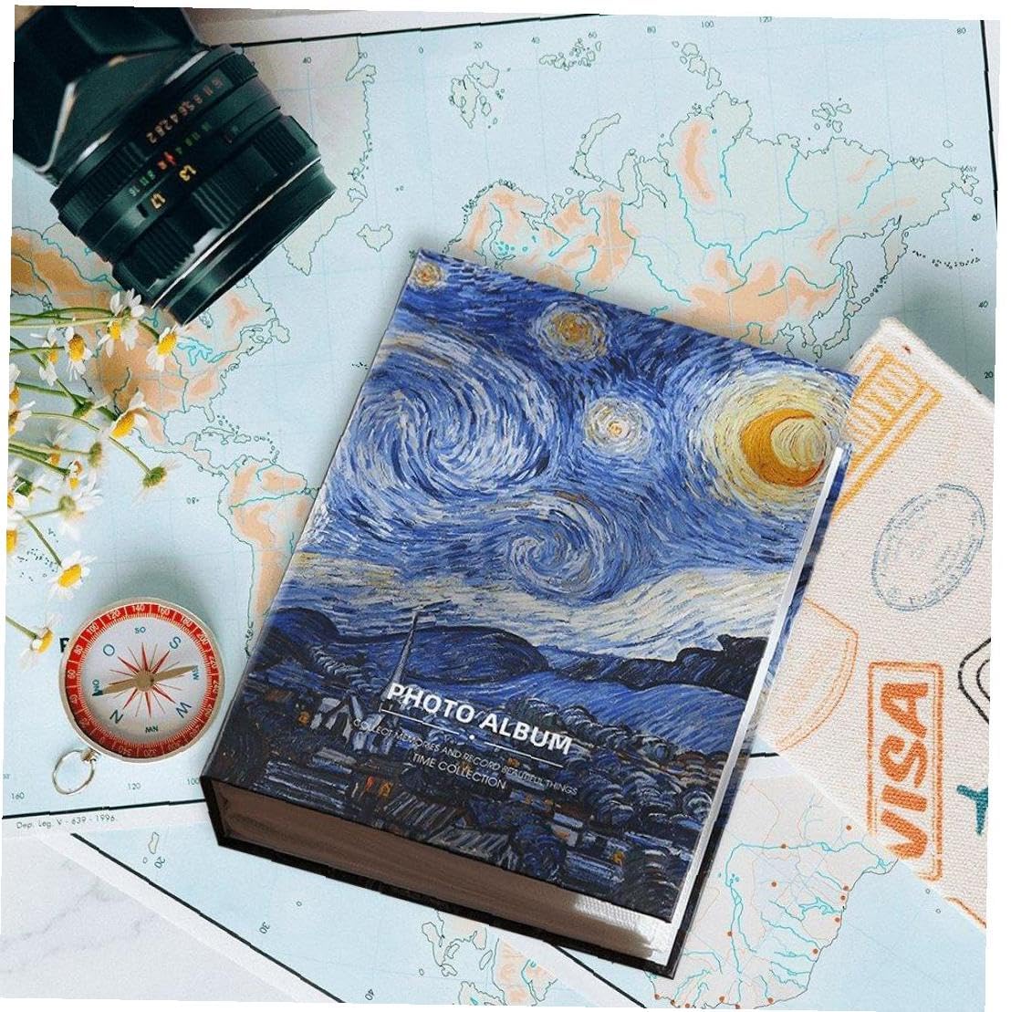 Amazon.co.jp: 油絵 フォトアルバム 写真カード 鉄道切符 ポストカード 