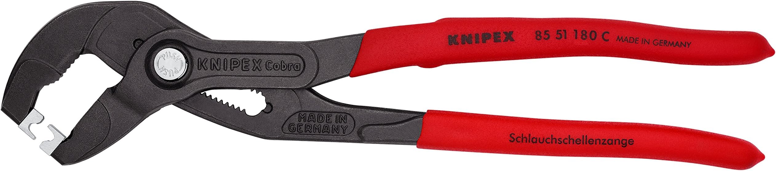 Knipex Tools 85 51 180 C, 7.5" Hose Clamp Pliers for Click Clamps