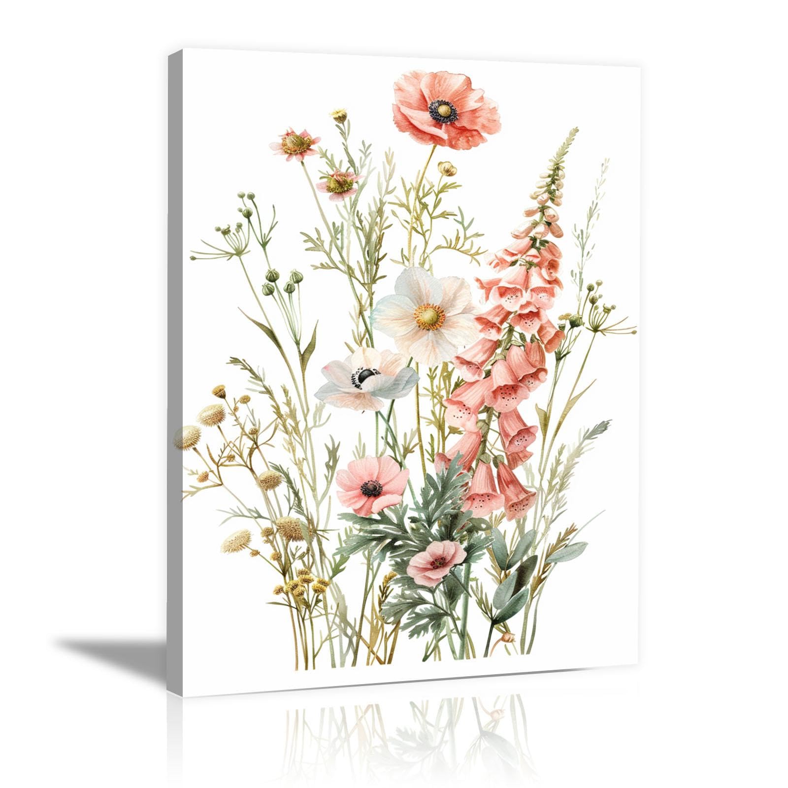 Impression sur toile fleurs WODJEM peinture 70x100cm encadrée - 7