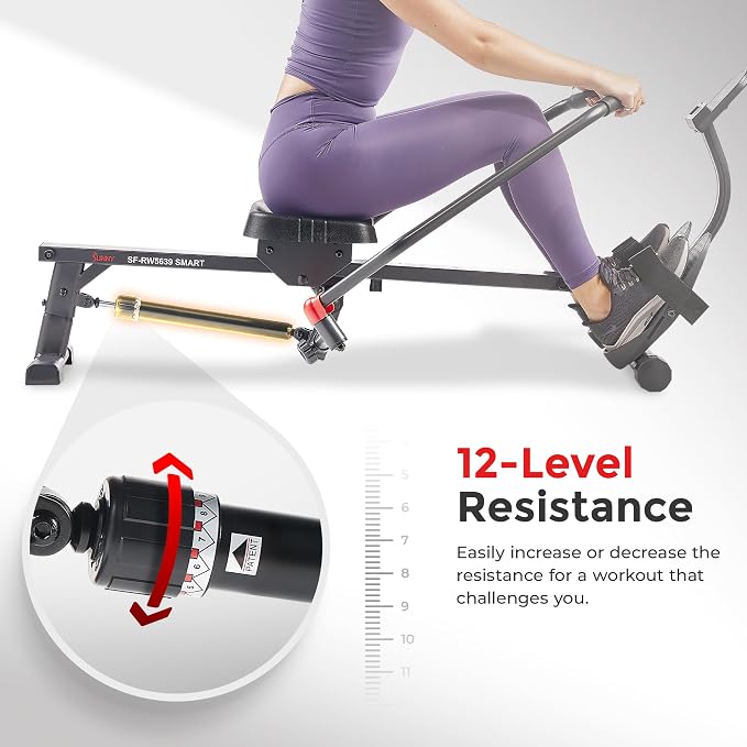 Máquina de remo compacto Sunny Health Fitness miniatura 6
