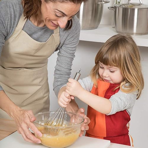 Miniatura 6 de Paquete de 3 batidores de globos de 9, 10, 12 pulgadas, batidor de alambre de doble globo, batidor de batidor de huevos, batidor de acero inoxidable