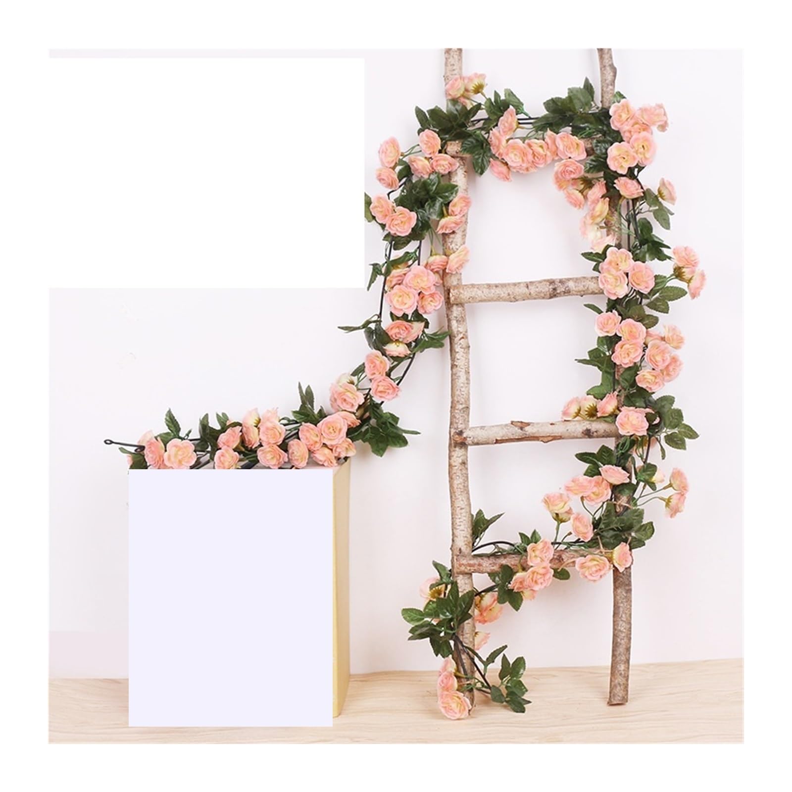 Ayztantine artificial flowers Elegant Silk Rose Vine Garland 2.5m/1.8m For Home Wedding Decoration White Pink Options