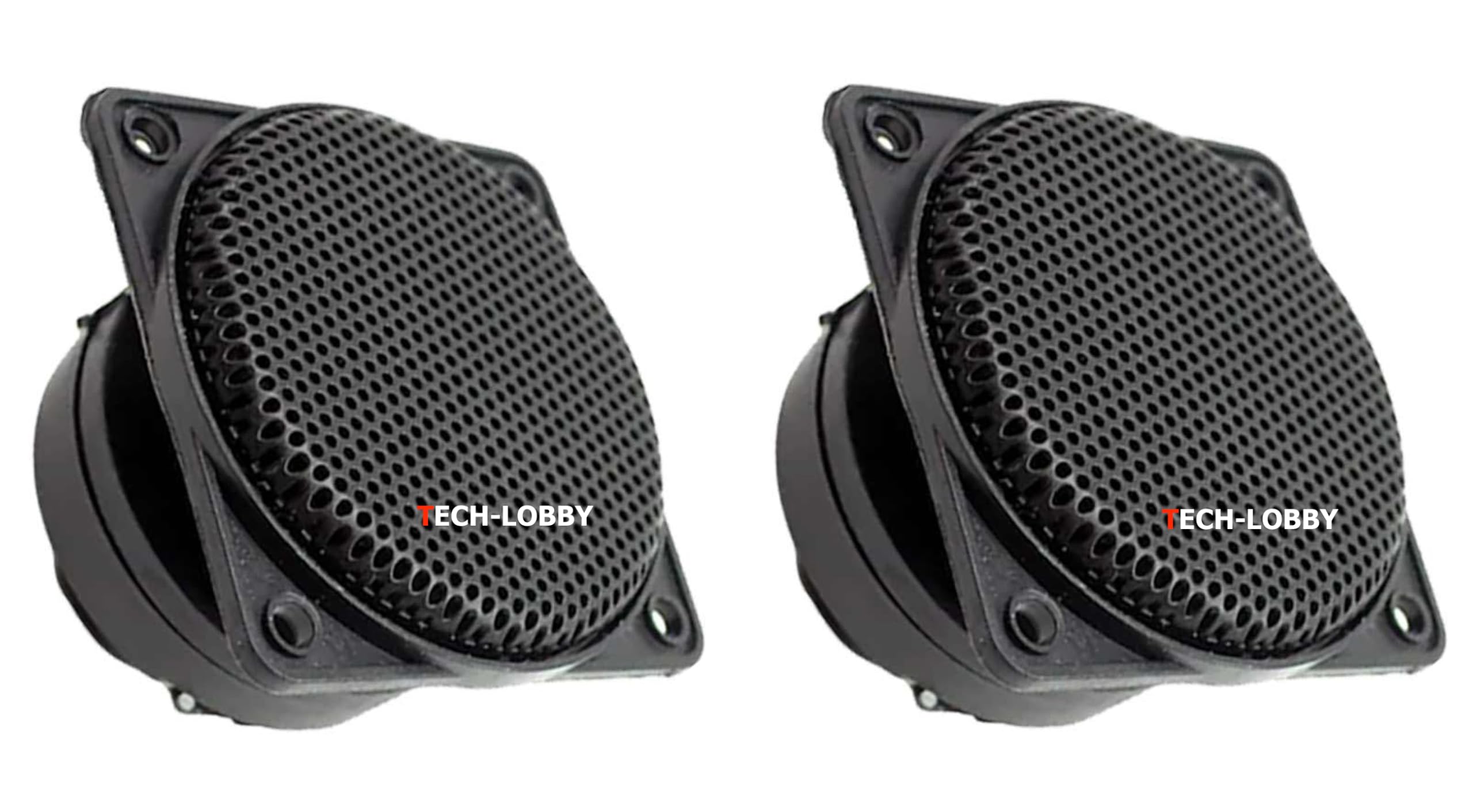 TECH-UNIQUE M100 Car and Home Audio Tweeter Speaker, High Power, Black, 2-Pack-image-46