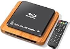 Blu Ray Player, 1080p Full HD Dolby Surround Sound A 1 Blu-Ray All Region DVD Player, HDMI/USB/AV Connection Blue Ray Disc Player for TV/RV/Home Theater/Car (Mid-Century Modern Design)