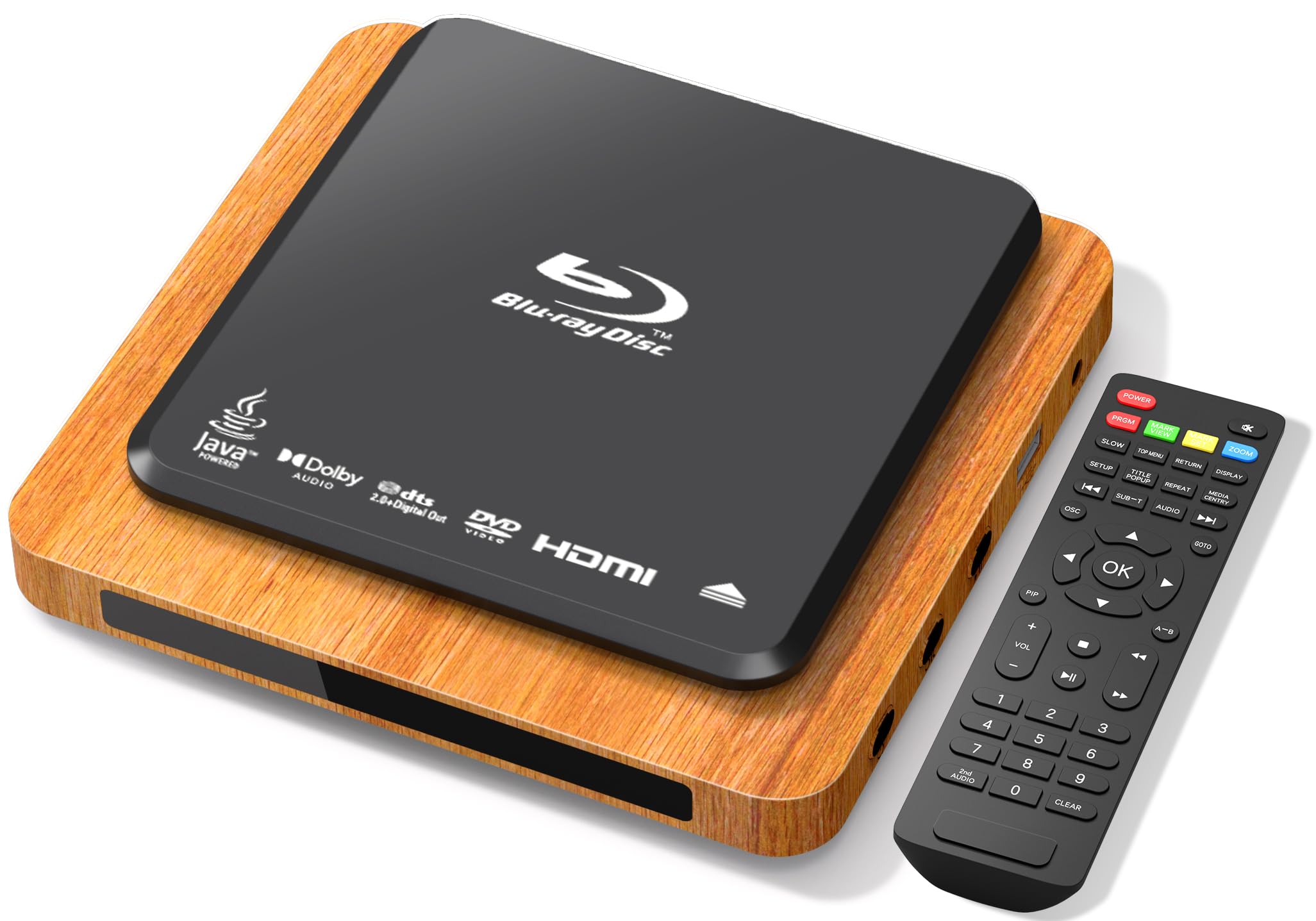 Blu Ray Player, 1080p Full HD mit Dolby Digital Surround Sound, Blu Ray Disc B 2 und All Region DVD, HDMI/USB/AV-Anschlüsse, Blu-ray Disc Player für TV/Wohnmobil/Heimkino/Auto
