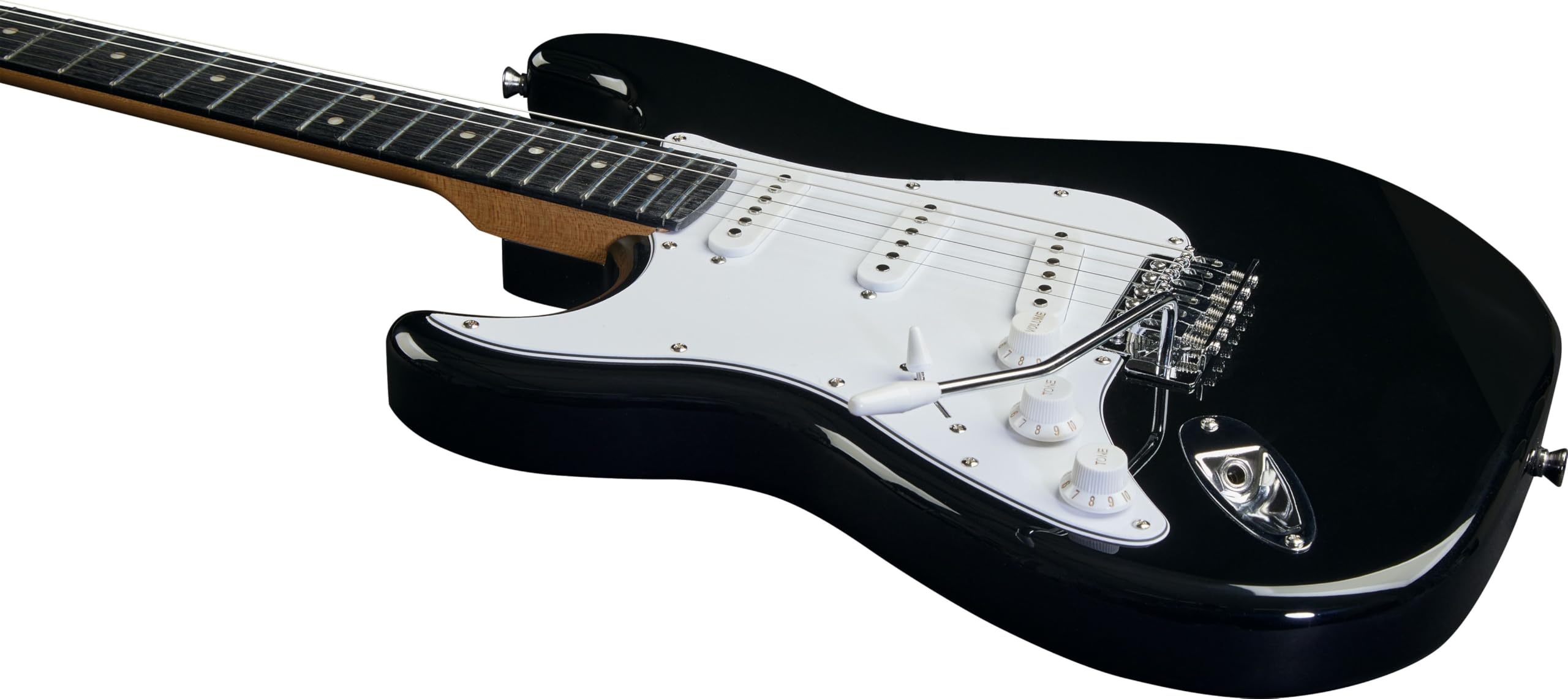 Chitarra Elettrica Mancina Eko S-300 LH Sunburst - Corpo Pioppo, Manico Acero - Pickup SSS - Per Principianti - Foto 9