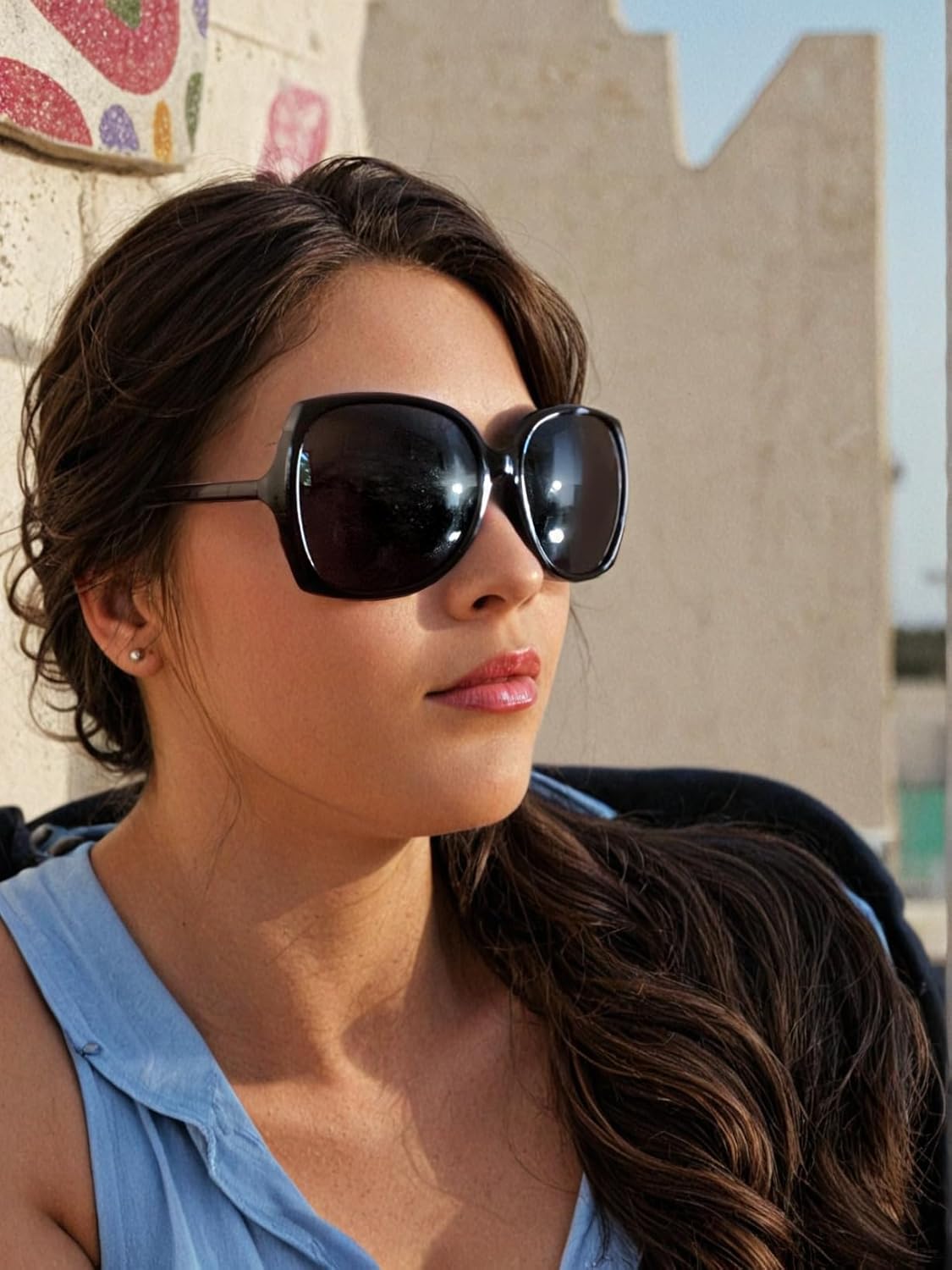 The Fresh Women's Oversized Square Jackie O Cat Eye Hybrid Butterfly Fashion Sunglasses - Exquisite Packaging - Image 4