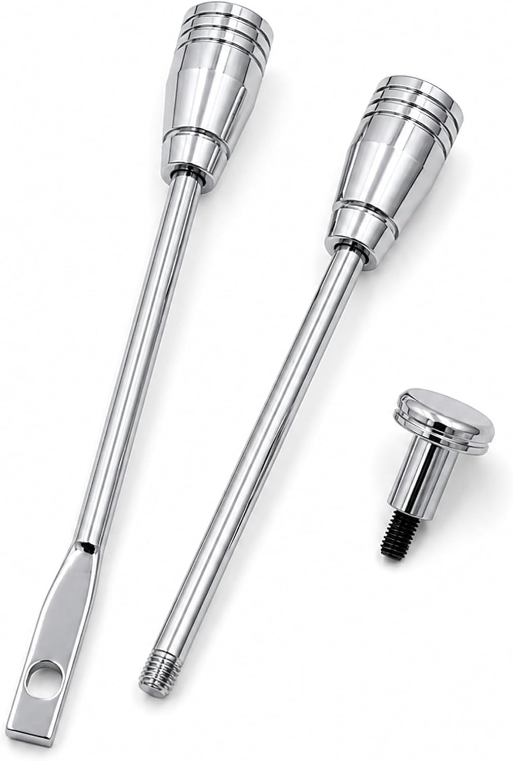 Chrome Billet Aluminum Turn Signal Lever Tilt Wheel Lever & Hazard Knob Kit Compatible with GM Chevy Pontiac Olds