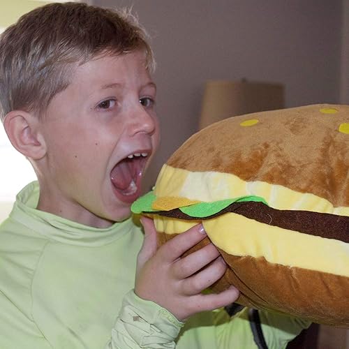 Miniatura 7 de T play Burger Pillow Kids Hamburguesa Felpa: Hamburguesa con queso rellena Decoración de habitación de juguete 3-8 años