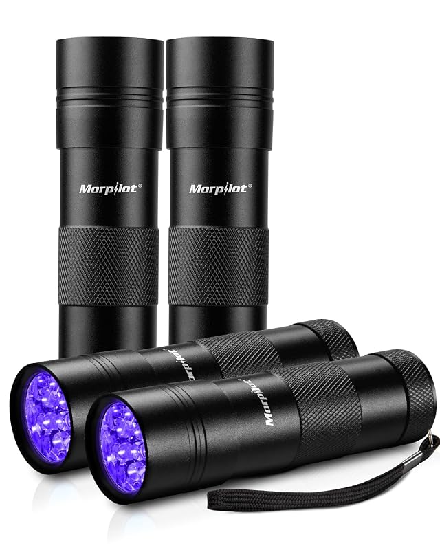 Lanterna UV para detectar urina de gatos, 395 nm com 12 LEDs morpilot – 4 unidades