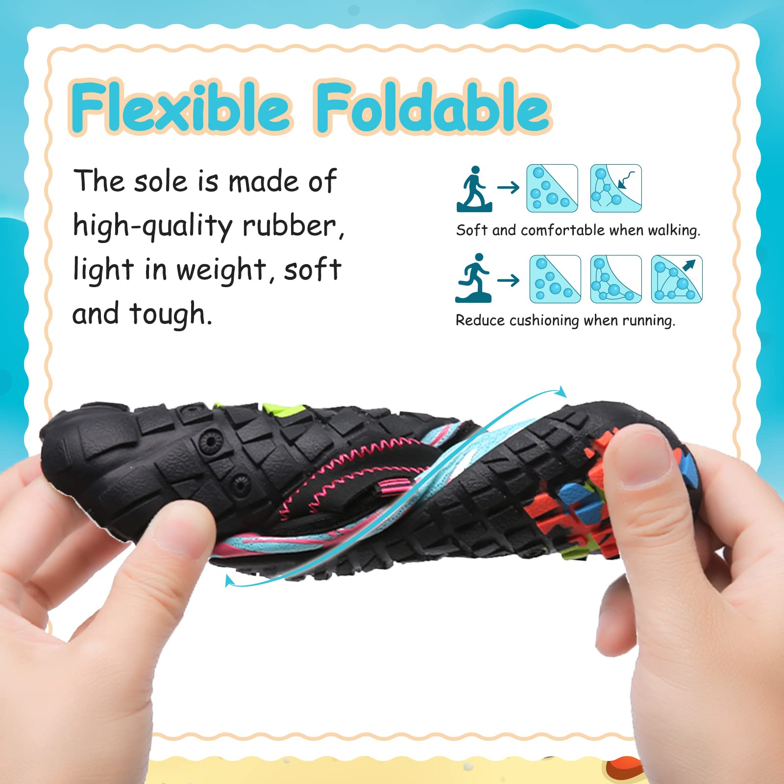 Hanani Zapatos de Agua Niño Escarpines de Baño para Niña Barefoot Calcetines de Natación Niñas Zapatos de Agua de Secado Descalzo Aqua Calcetines Escarpines de Baño
