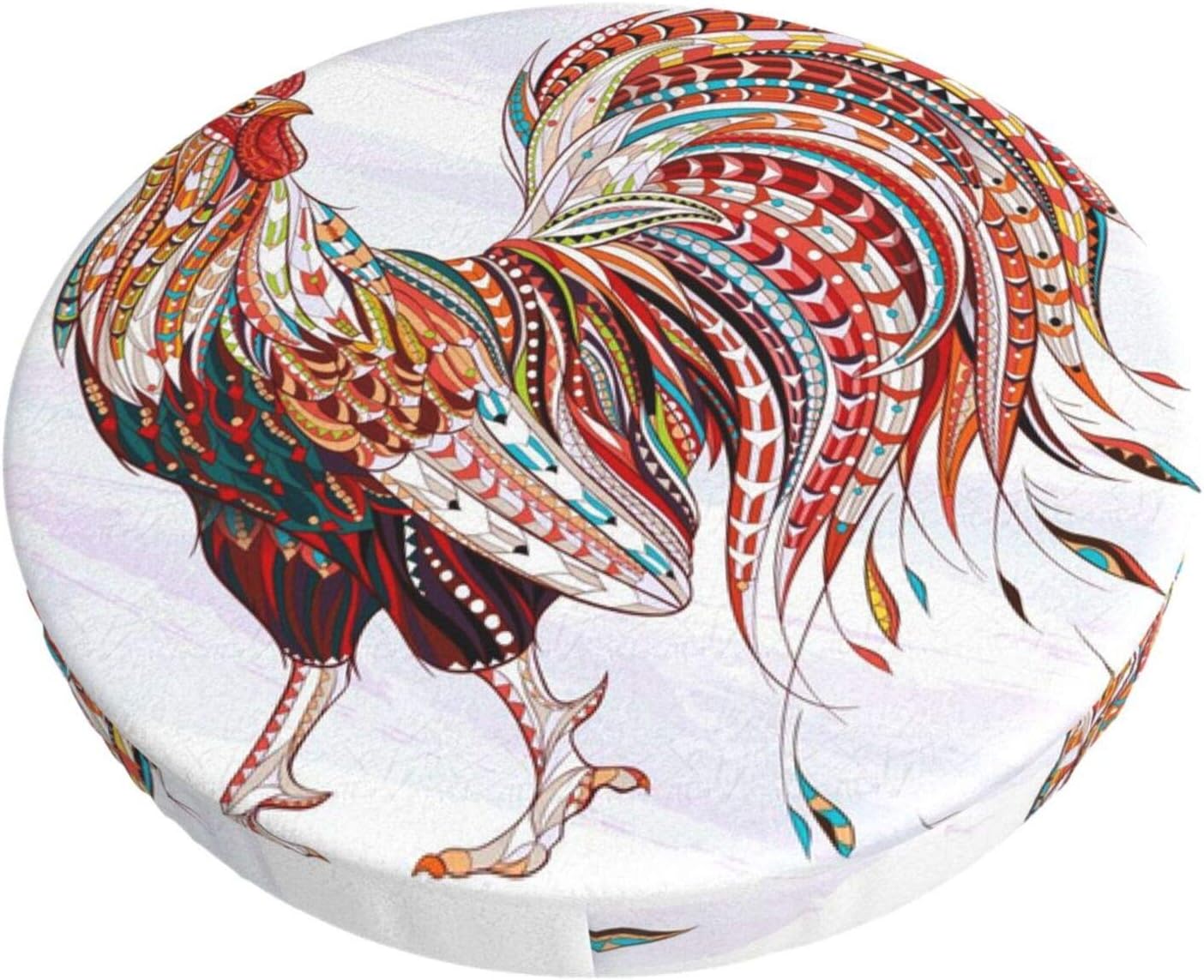 Amazoncom Round Bar Stool Cushions Covers Beautiful Fiery Rooster Cool Tattoo Design Non Slip Round Seat Cover Protector Stretch Barstools Velvet Slipcover For Circle Medical Spa Drafting Work Massage Chair Beauty