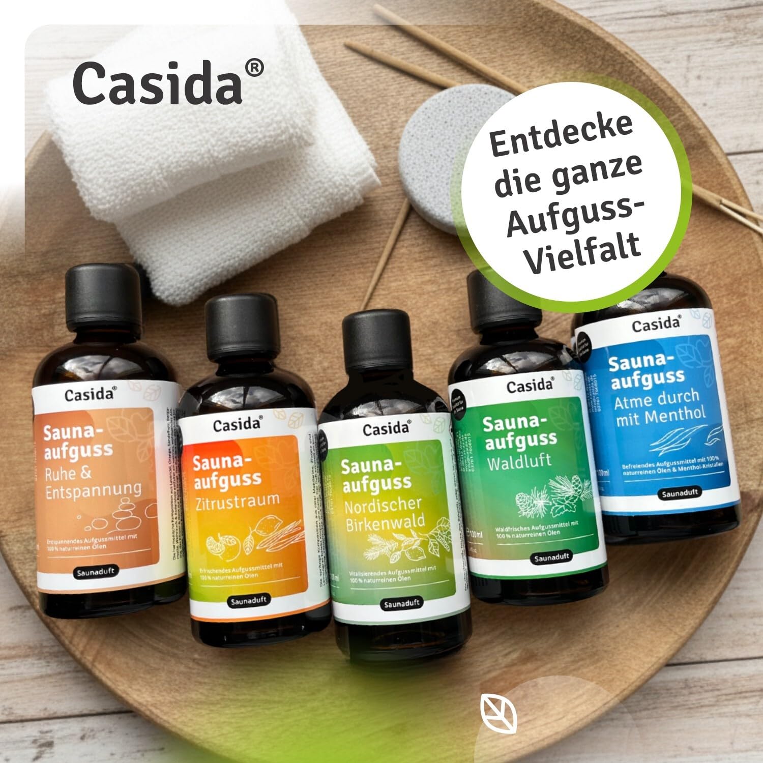Casida Infusión para sauna Bestseller Set – 3 populares infusiones para sauna con aceites esenciales 100% naturales (aire del bosque, sala de cítricos, respirar a través) – Sin fragancias sintéticas