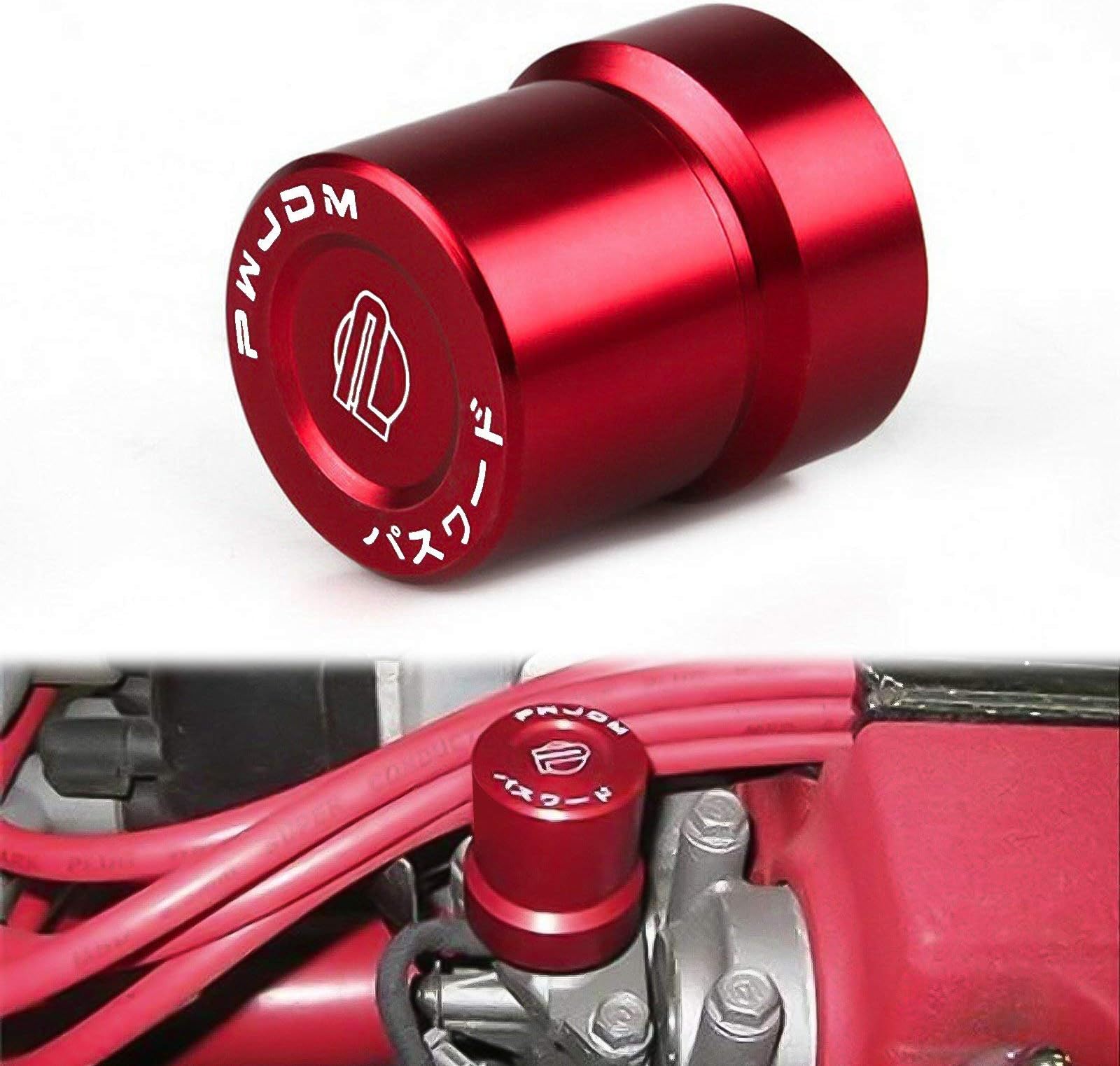 x xotic tech Solenoid Valve Protective Engine Aluminum Cover Cap Compatible with Honda B-Series D-Series H-Series Accord Civic, or Acura B17A1 B18C1 C5 VTEC Engines - Red
