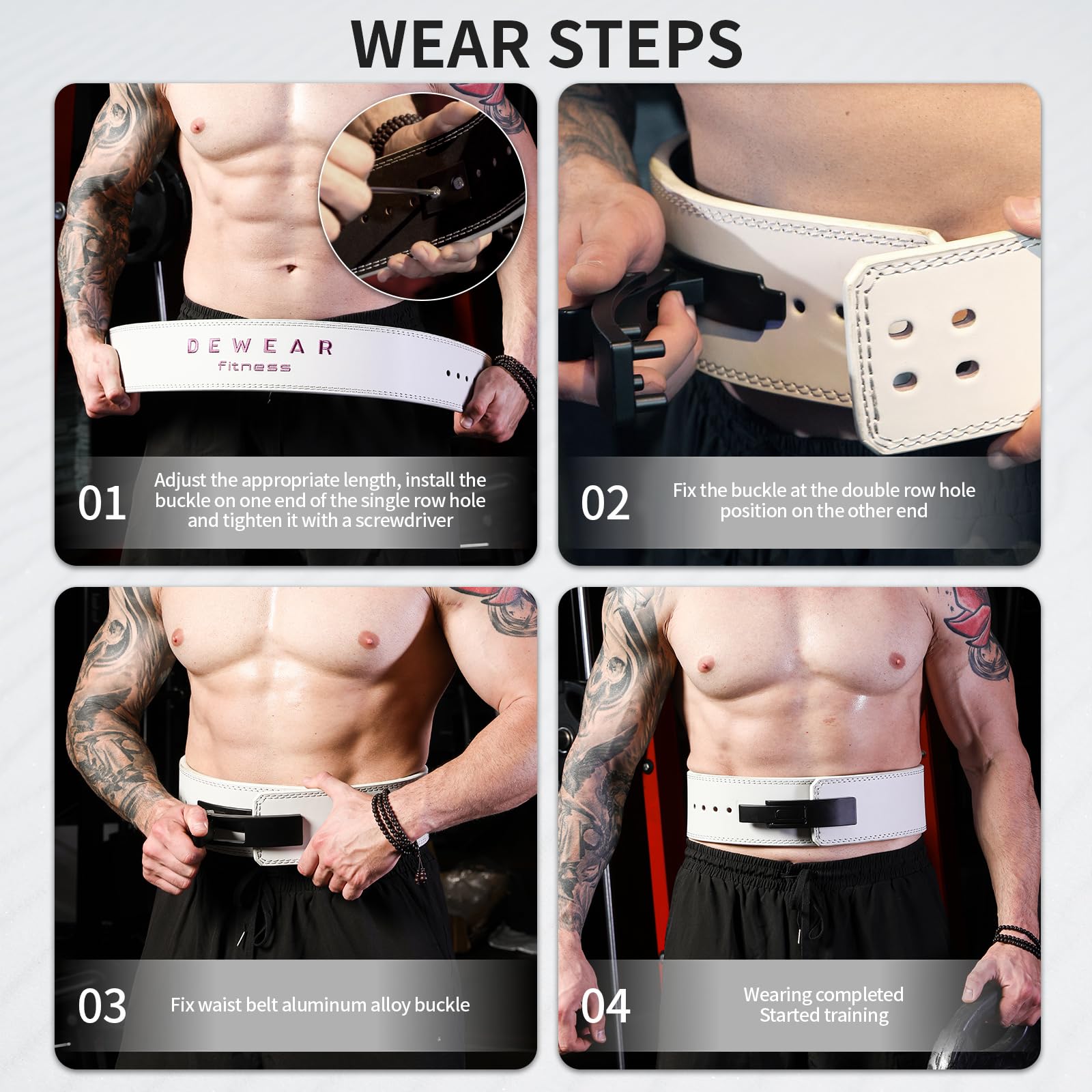 Cintura per sollevamento pesi in vera pelle con fibbia a leva, spessore 10 mm, supporto lombare per schiena, ideale per allenamento, sollevamento pesi, bodybuilding, squat e stacchi da terra